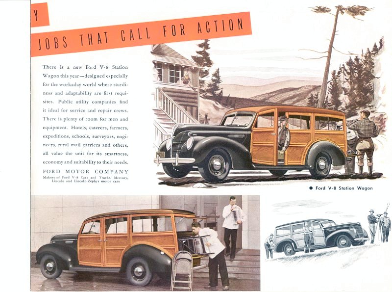 1939 Ford Wagons Brochure Page 2